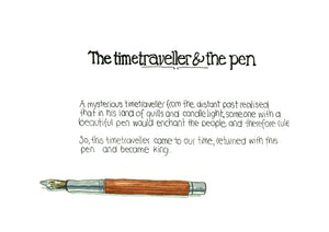 The Time Traveller & The Faber-Castell Pen artwork on its own, unframed