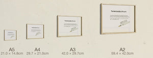 The Time Traveller & The Otto Hutt Pen, all four sizes, true relative scale