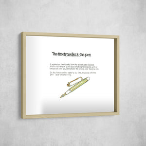 The Time Traveller & The Pelikan Pen, Gallery Border style, large format