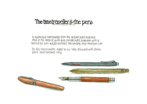 The Time Traveller & The Pen Collection artwork on its own, unframed