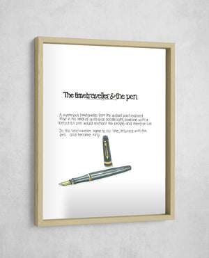 The Time Traveller & The Sailor Pen, Gallery Border style, large format