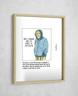 Uncle Bernard and the Demise of Streetwear, Gallery Border style, large format