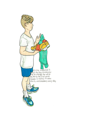The First World Leader in Sneakers artwork on its own, unframed