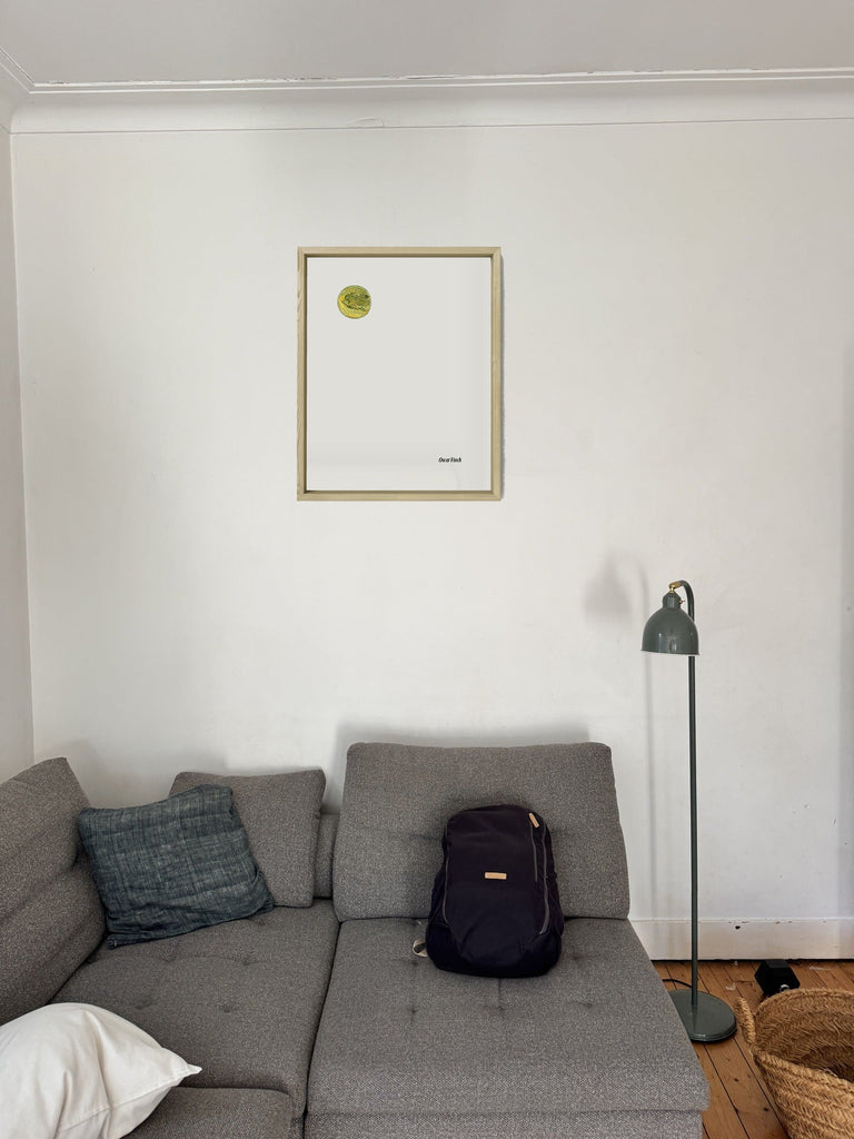 The 1933 Double Eagle in a real frame, on the wall