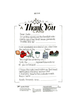 A Thank You Card artwork on its own, unframed