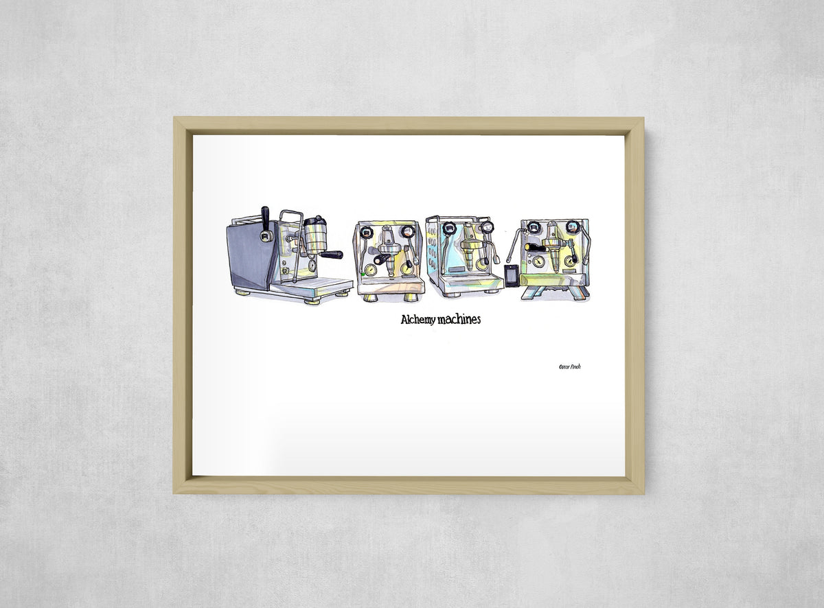 Alchemy Machines, framed, front on