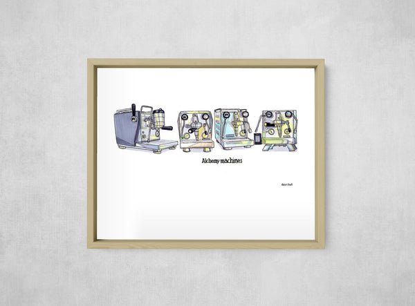 Alchemy Machines, framed, front on