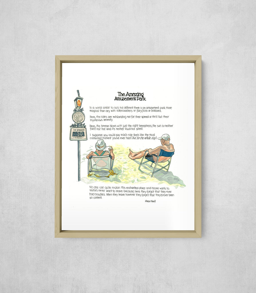 The Amazing Amusement Park, framed, front on