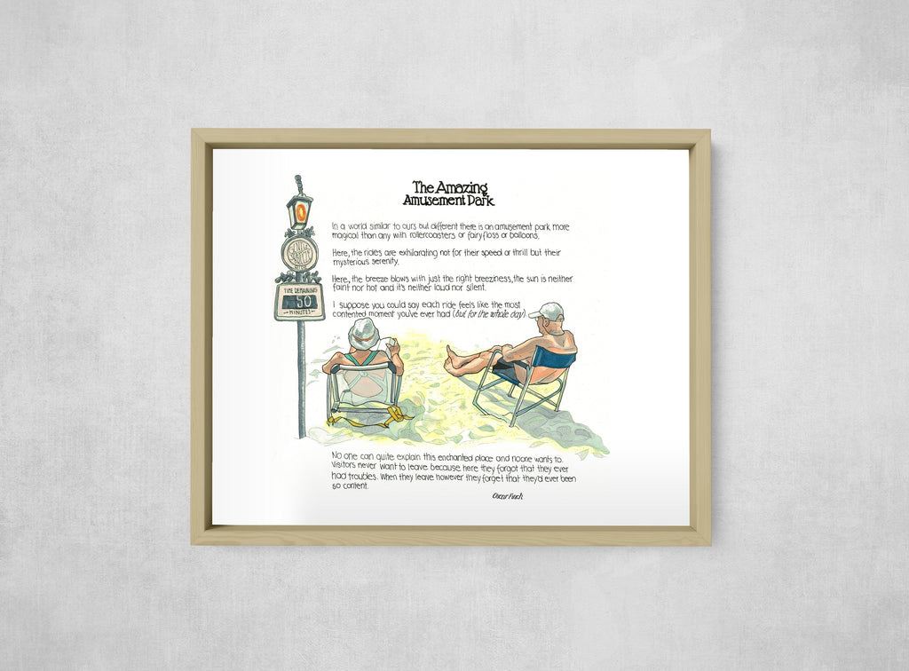 The Amazing Amusement Park, framed, front on