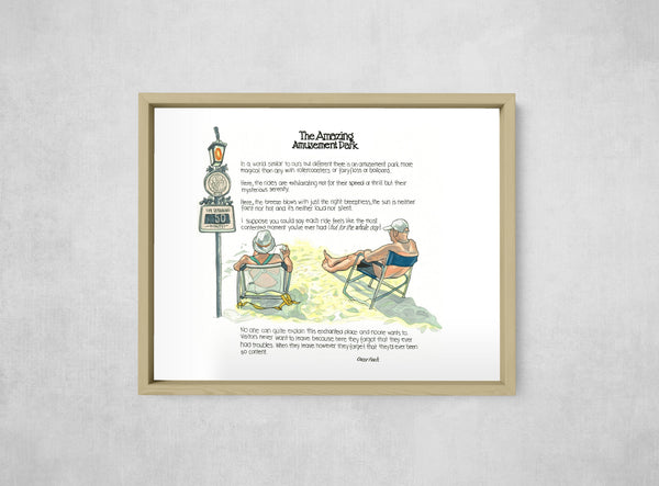 The Amazing Amusement Park, framed, front on