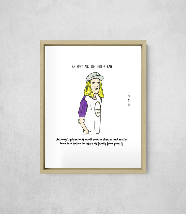 Anthony and the Golden Hair, framed, front on