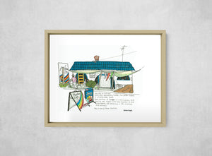 Arches Cafe, framed, front on