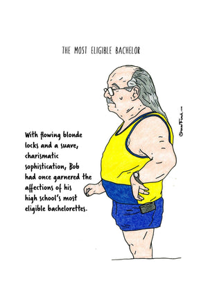 The Most Eligible Bachelor artwork on its own, unframed