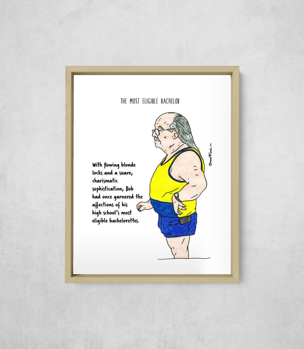 The Most Eligible Bachelor, framed, front on