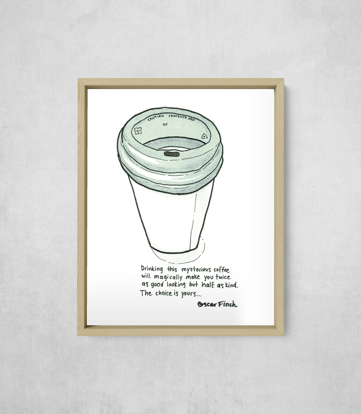 The Vanity Coffee, framed, front on