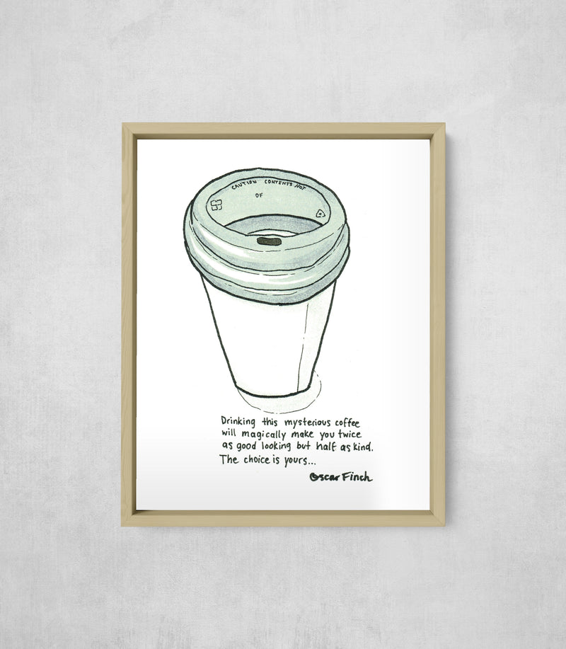 The Vanity Coffee, framed, front on