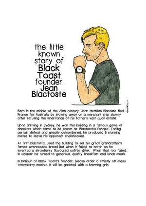 The Little Known Story of Black Toast Founder, Jean Blactoste artwork on its own, unframed