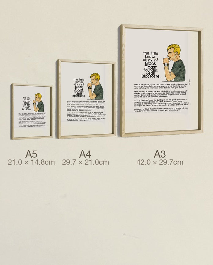 The Little Known Story of Black Toast Founder, Jean Blactoste, all three sizes, true relative scale