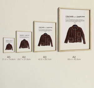 The Ruler's Magical Jacket, all four sizes, true relative scale