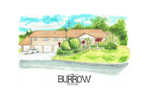 The Burrow House artwork on its own, unframed