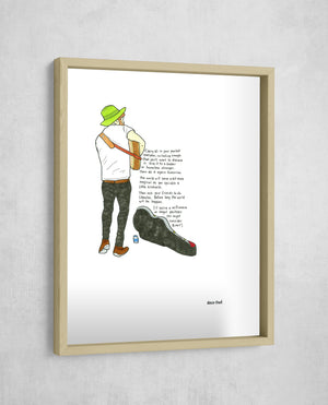 The Busker's Dollar, Gallery Border style, large format