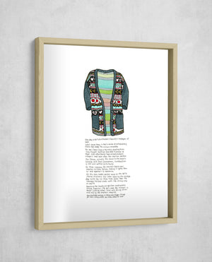 The Mountain Bison's Cardigan, Gallery Border style, large format