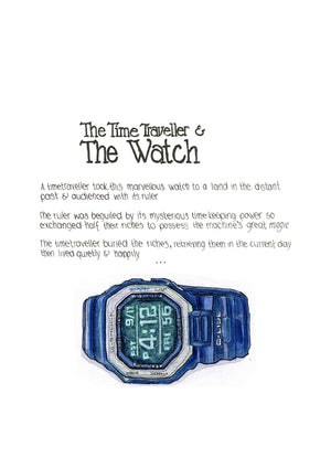 The Casio Watch artwork on its own, unframed