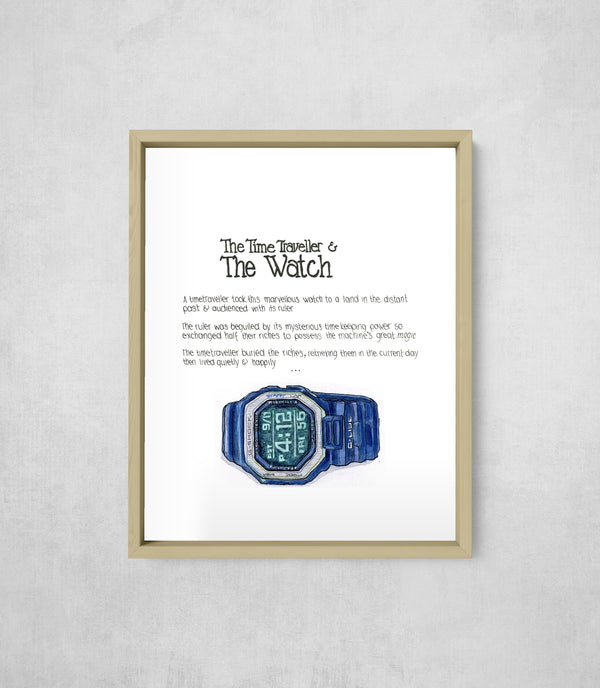 Casio Watch, framed, front on