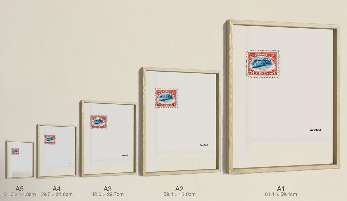 Celebrate Your Mistakes, all five sizes, true relative scale — Stamp Only