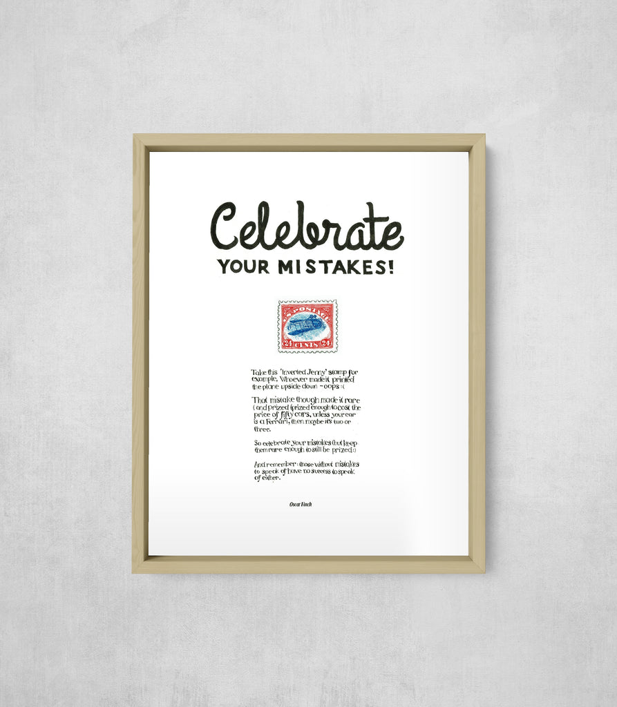 Celebrate Your Mistakes, Wide Border style, large format