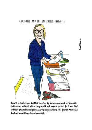 Charlotte and the Unheralded Invisibles artwork on its own, unframed