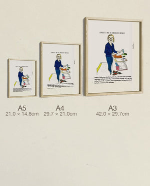 Charlotte and the Unheralded Invisibles, all three sizes, true relative scale