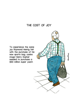 The Cost of Joy artwork on its own, unframed