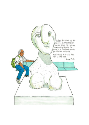 The Envy of the Rich Man artwork on its own, unframed