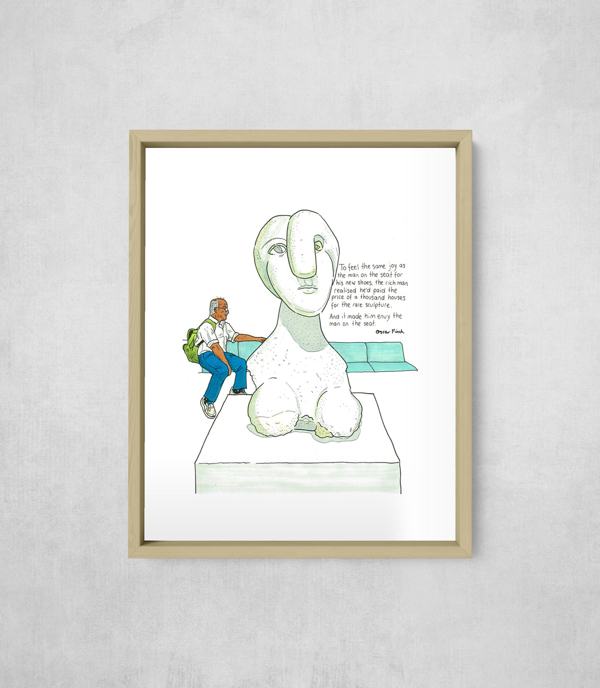 The Envy of the Rich Man, framed, front on