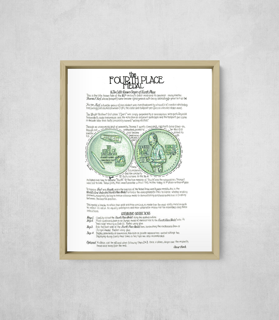 The Fourth Place Medal, Full Print style, large format
