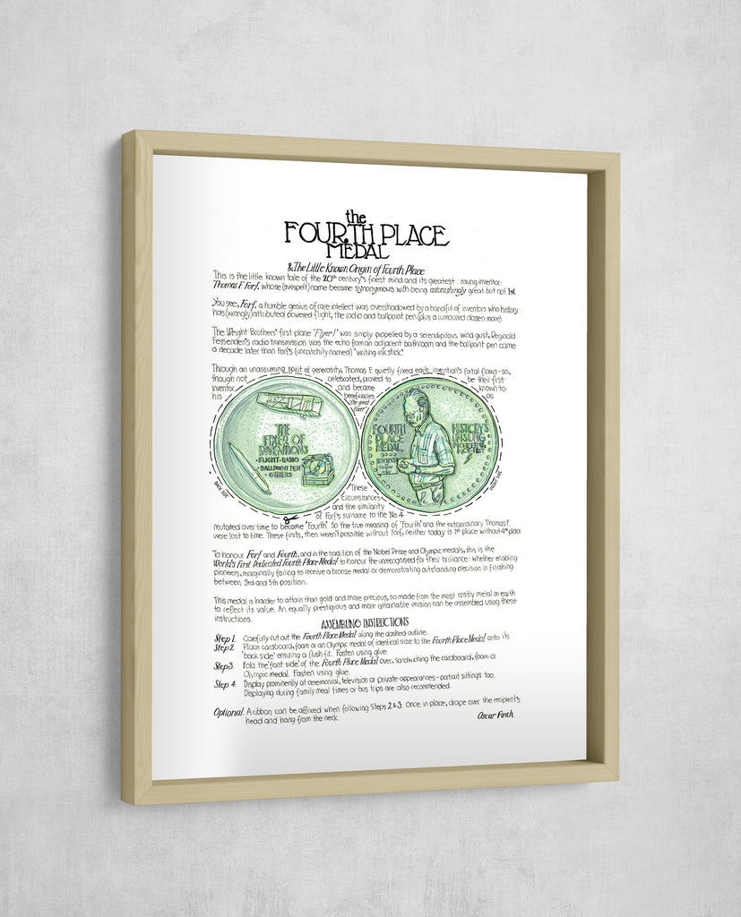 The Fourth Place Medal, Gallery Border style, large format