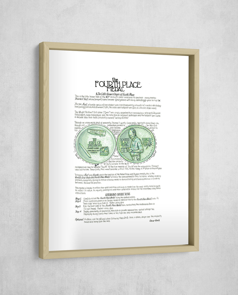 The Fourth Place Medal, Gallery Border style, large format