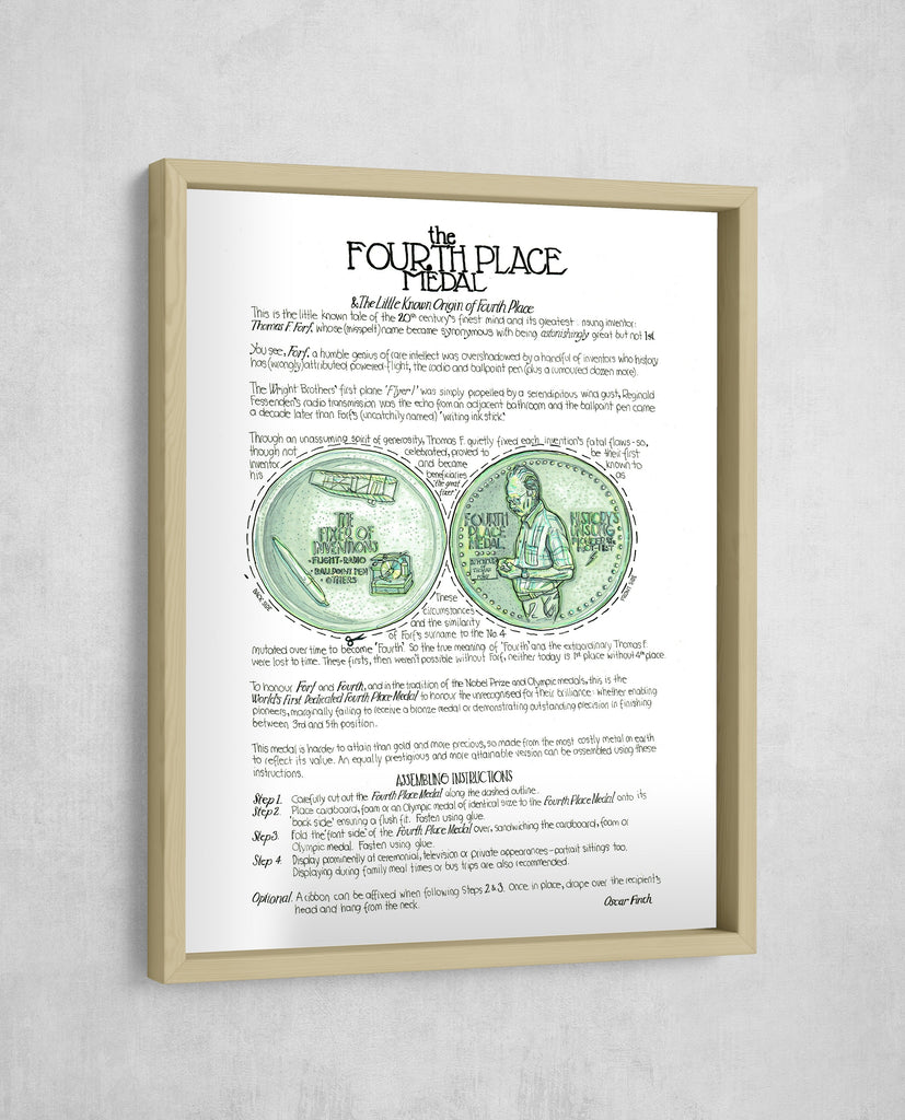 The Fourth Place Medal, Gallery Border style, large format