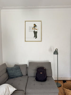 Galbraith Was History's Most Extraordinary Artist in a real frame, on the wall