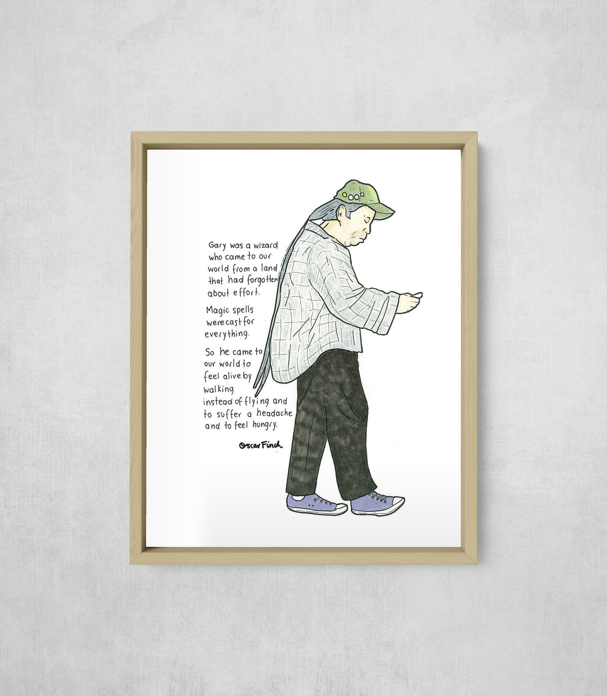 Gary and the Forgotten Effort, framed, front on