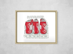 The Golden Ticket Cola, framed, front on