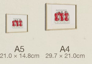 The Golden Ticket Cola, both sizes, true relative scale