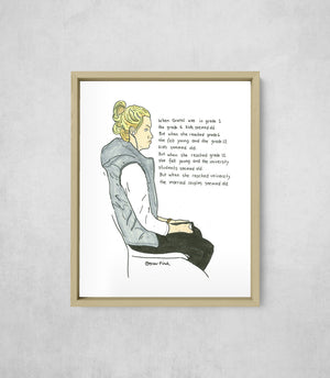 Gretel and Time, framed, front on