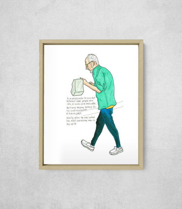 The Handsomest Man, framed, front on