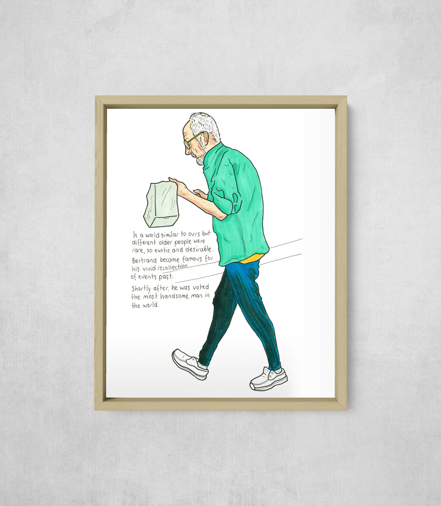 The Handsomest Man, framed, front on