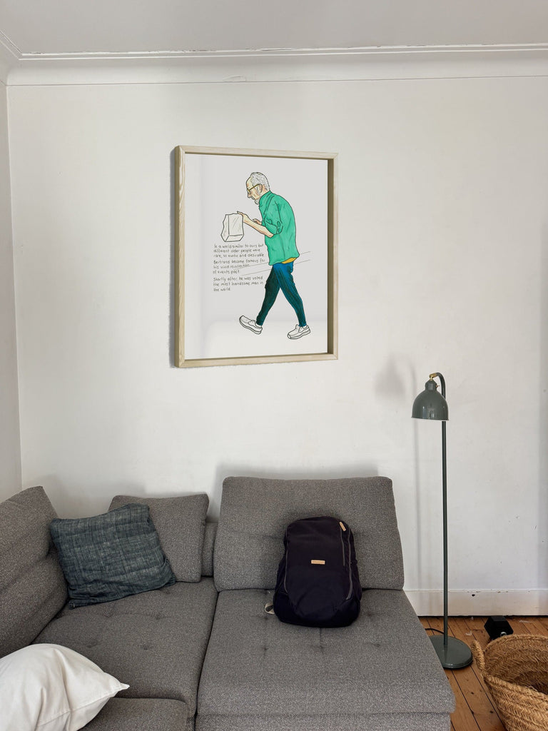 The Handsomest Man as a large statement piece