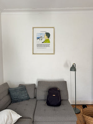 The Hermit Kingdom King in a real frame, on the wall