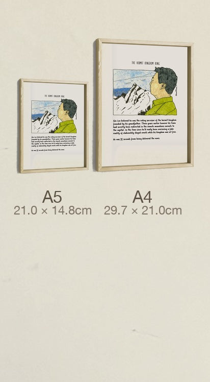 The Hermit Kingdom King, both sizes, true relative scale