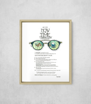 How To Be A Time Traveller, framed, front on